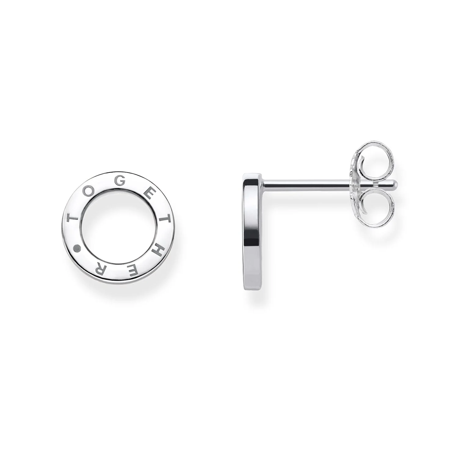 Thomas Sabo Silver Together Forever Circle Stud Earrings