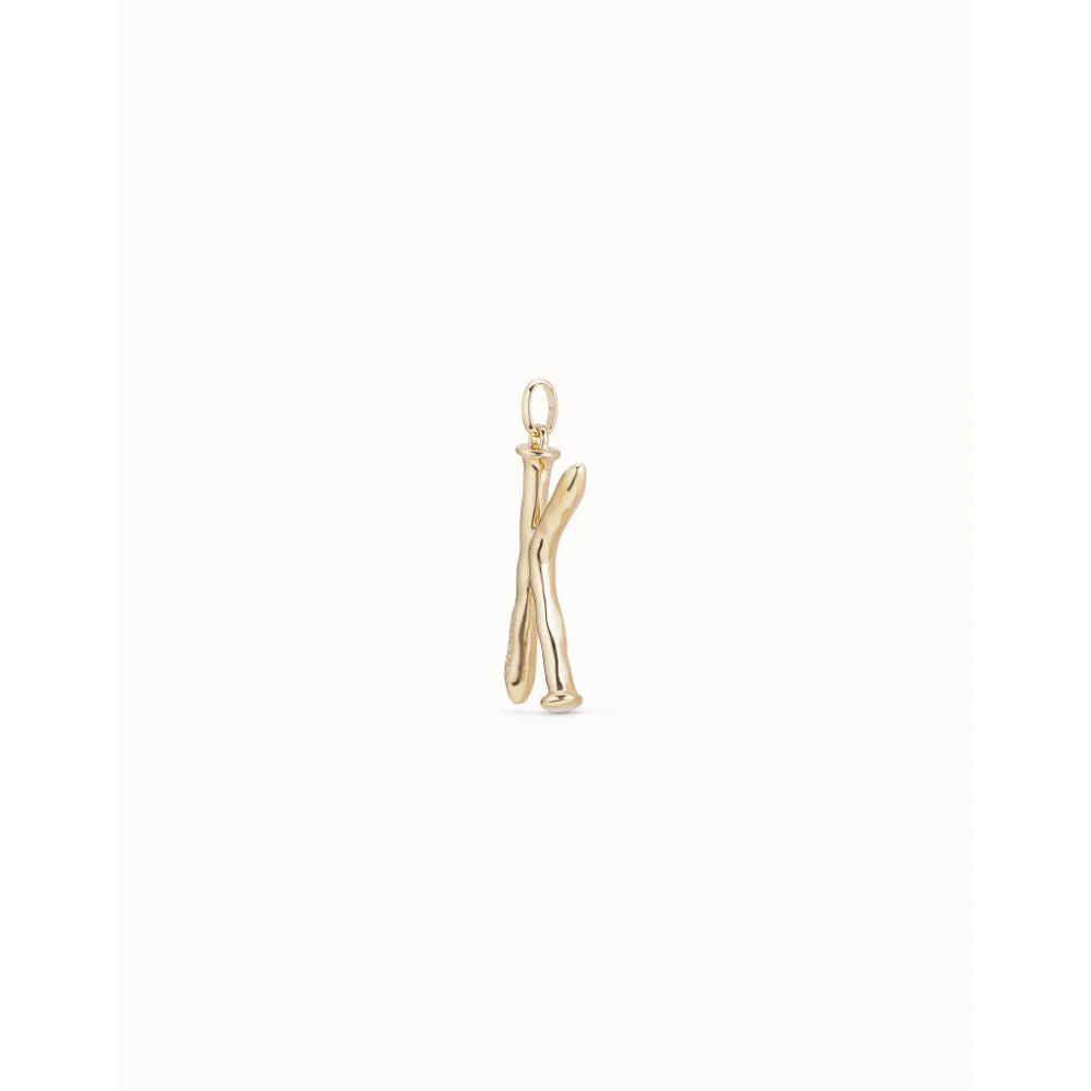 Unode50 18K Gold Plated Large K Initial Charm - Image 2