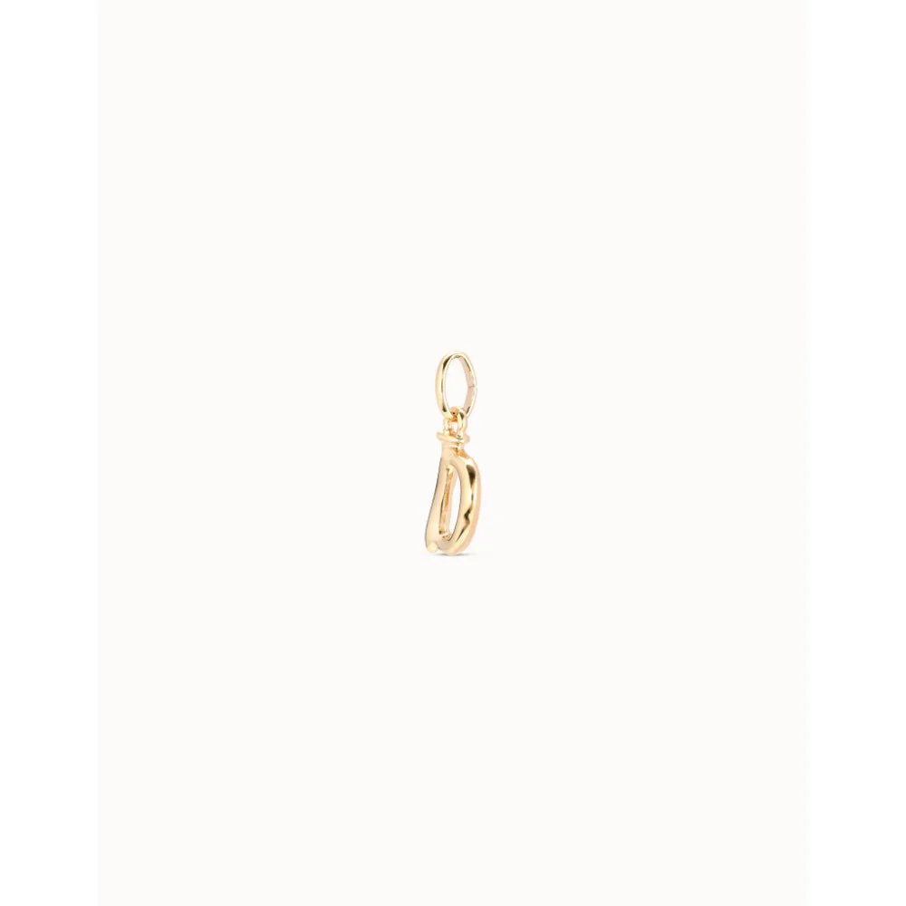 Unode50 18K Gold Plated Medium D Initial Charm - Image 2