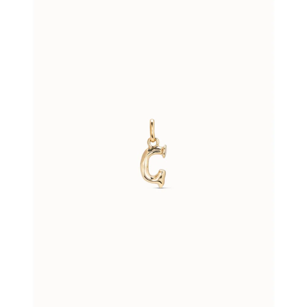 Unode50 18K Gold Plated Medium G Initial Charm