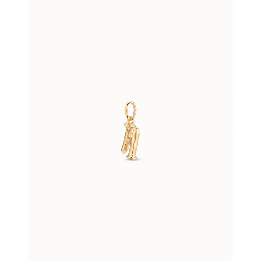 Unode50 18K Gold Plated Medium H Initial Charm - Image 2