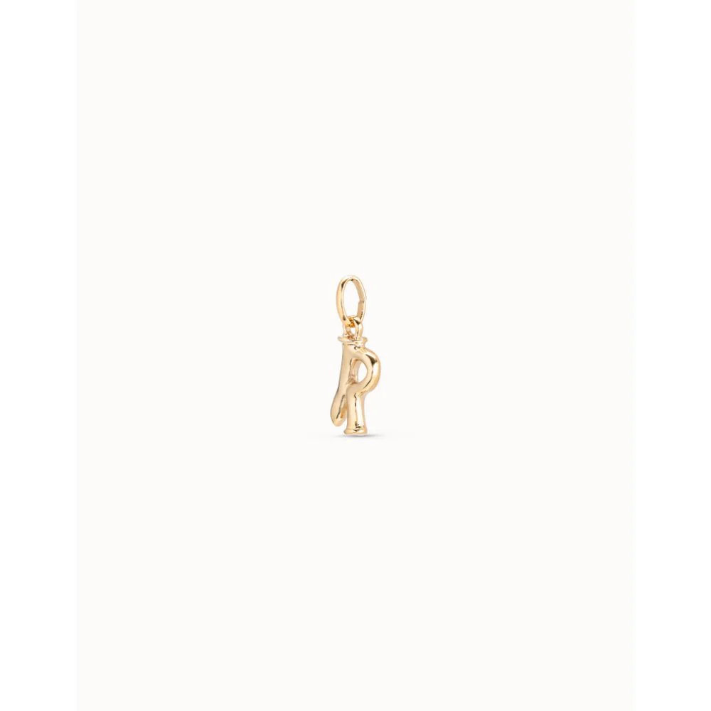 Unode50 18K Gold Plated Medium R Initial Charm - Image 2
