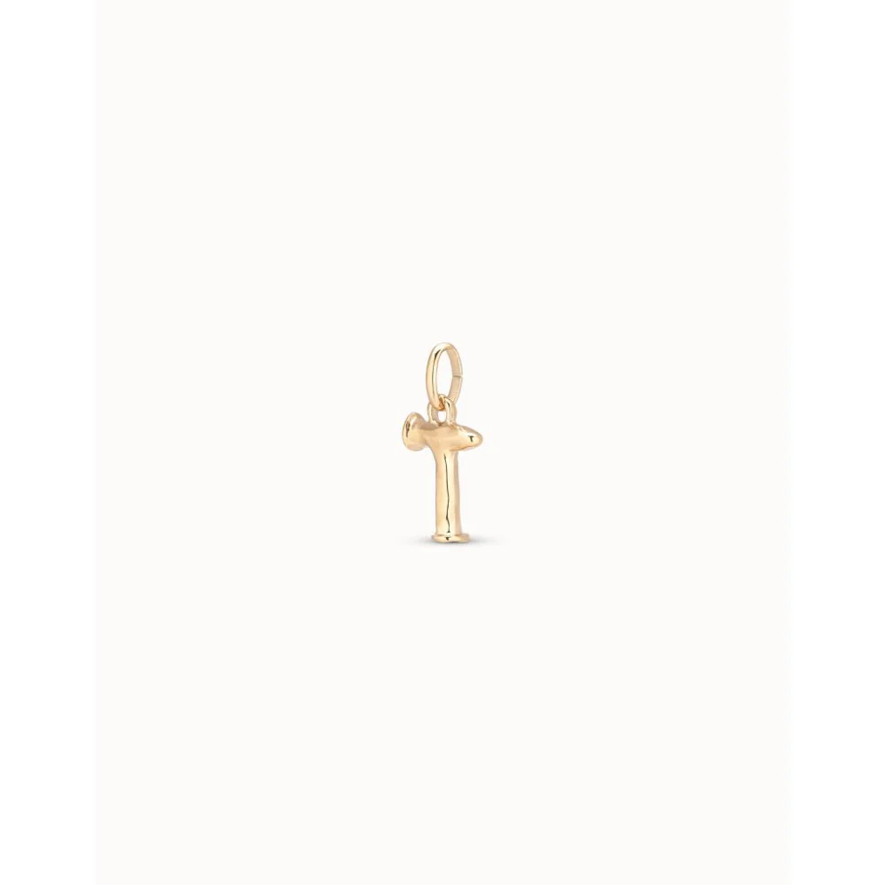 Unode50 18K Gold Plated Medium T Initial Charm - Image 2