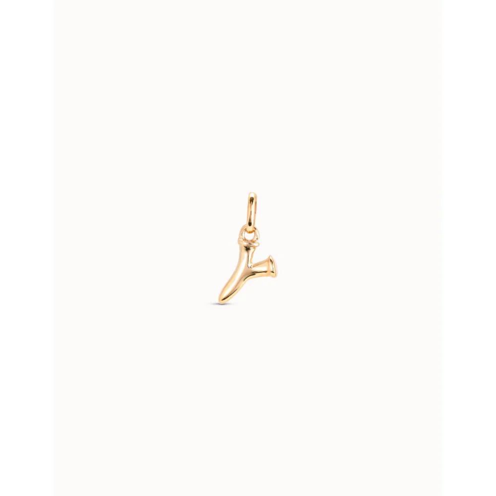 Unode50 18K Gold Plated Medium Y Initial Charm