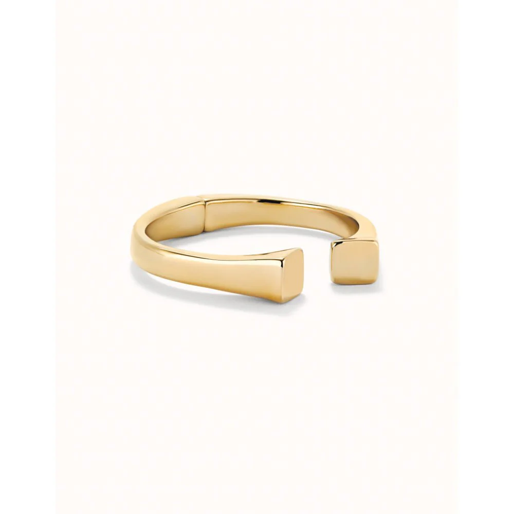 Unode50 18k Gold Plated Square Shape Bangle Bracelet - Image 3