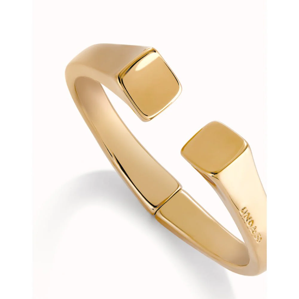 Unode50 18k Gold Plated Square Shape Bangle Bracelet - Image 5
