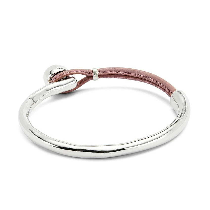 UNOde50 Silver Lilac Leather Bracelet - Image 2