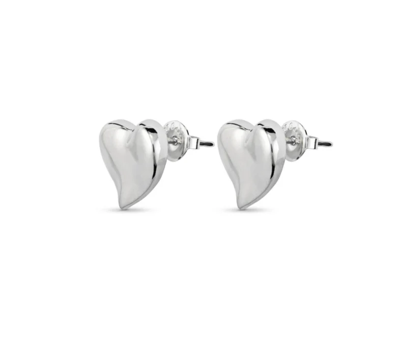 UNOde50 Silver UNO Heart Earrings - Image 2