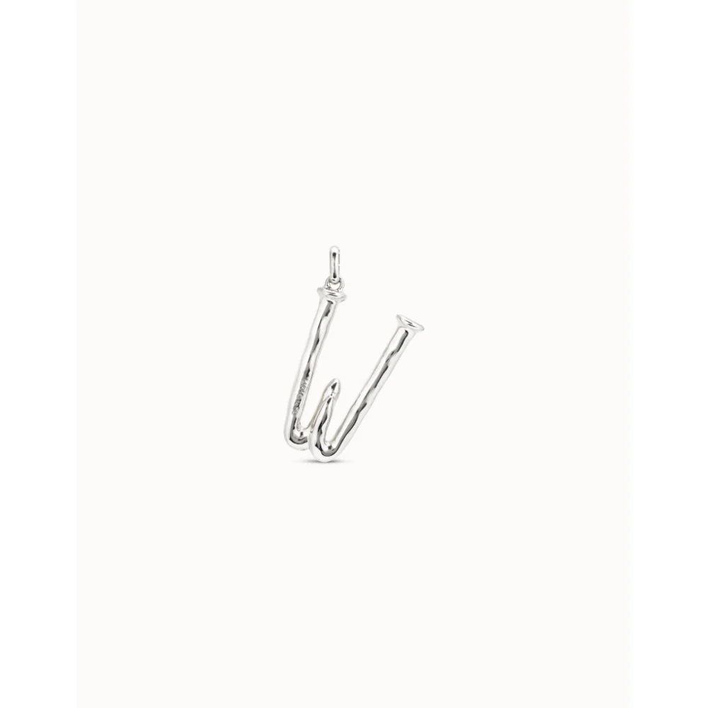Unode50 Sterling Silver Large W Initial Charm