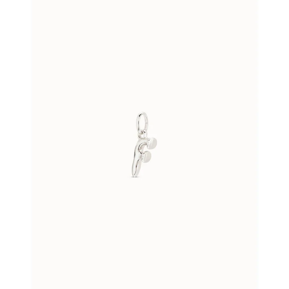 Unode50 Sterling Silver Medium F Initial Charm - Image 2