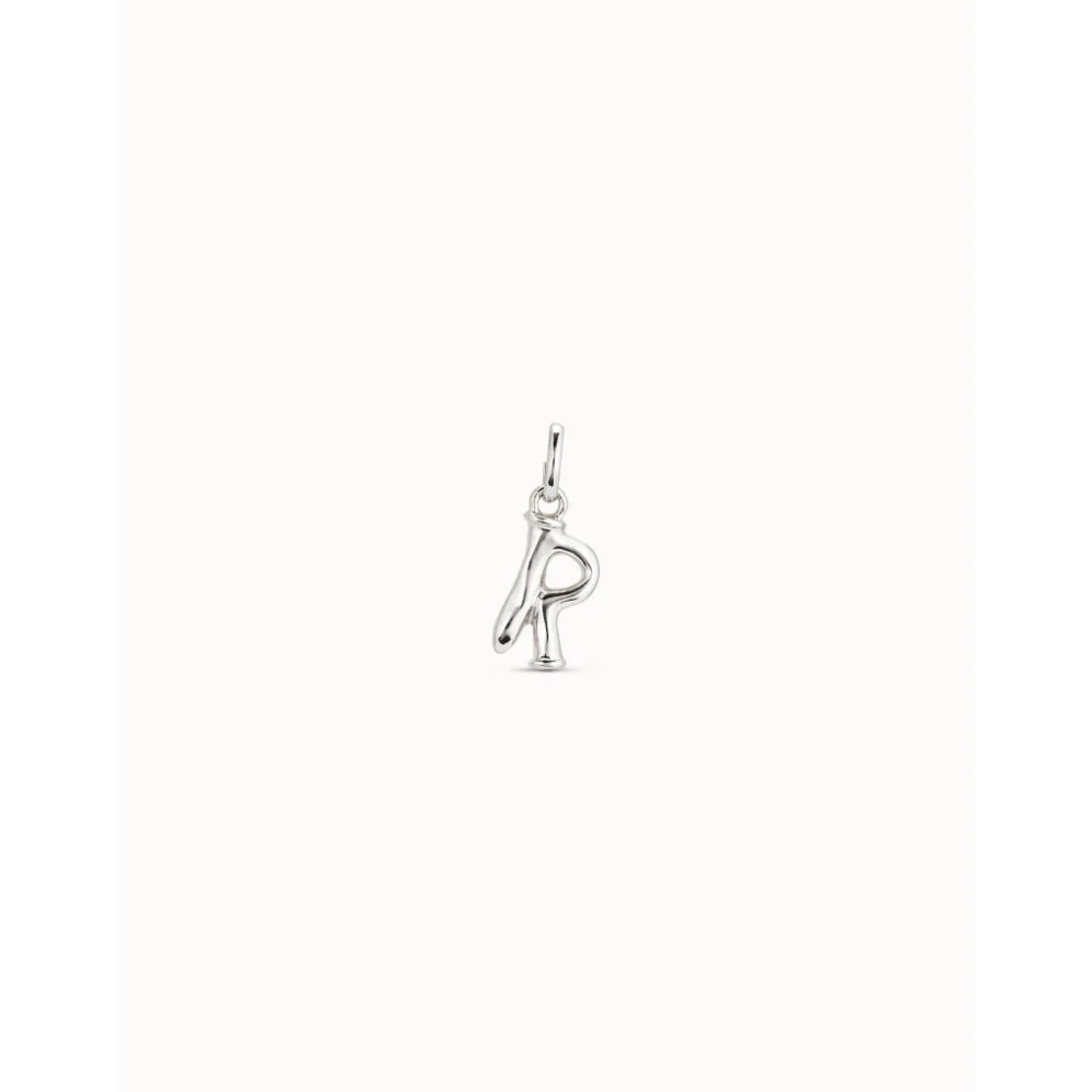 Unode50 Sterling Silver Medium R Initial Charm