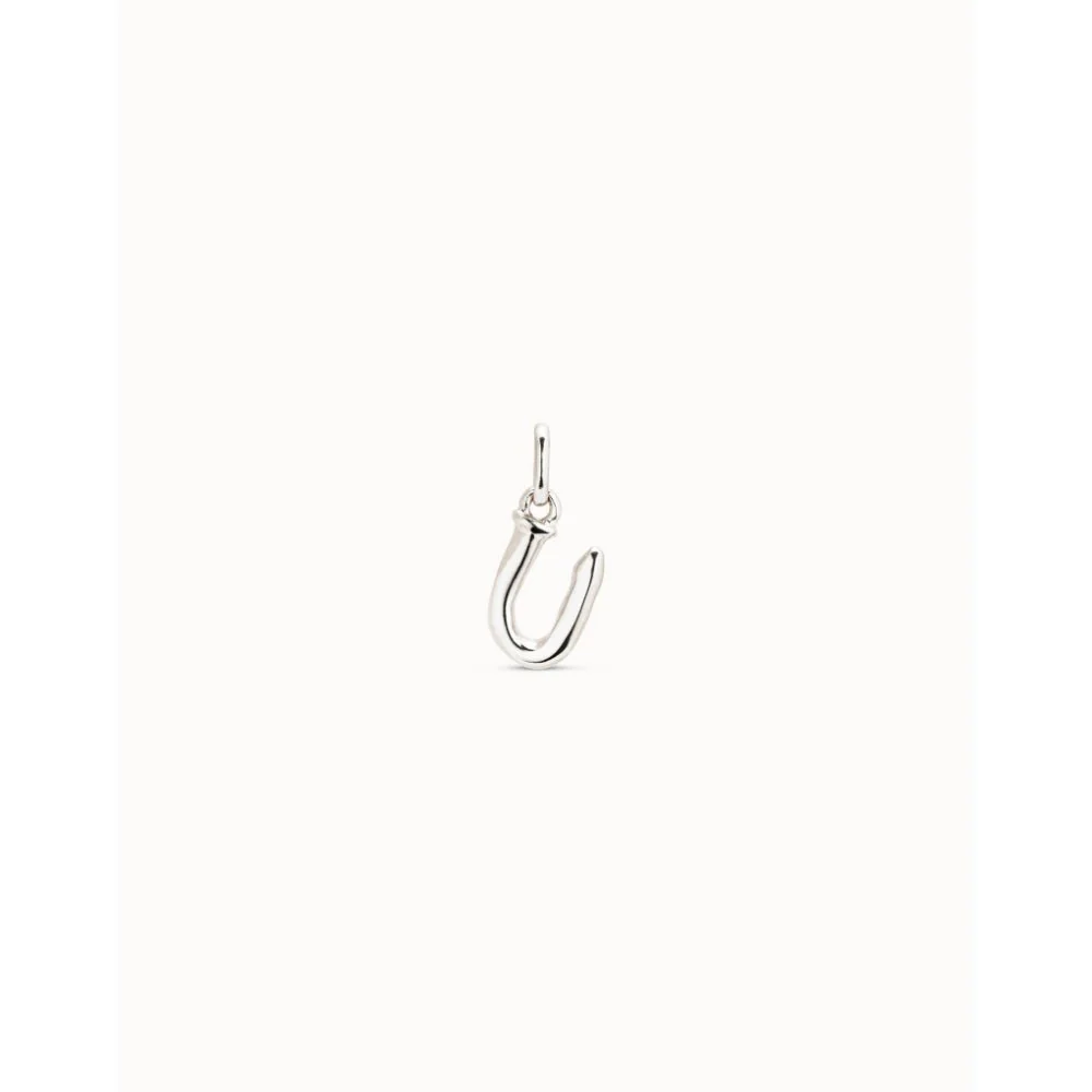 Unode50 Sterling Silver Medium U Initial Charm