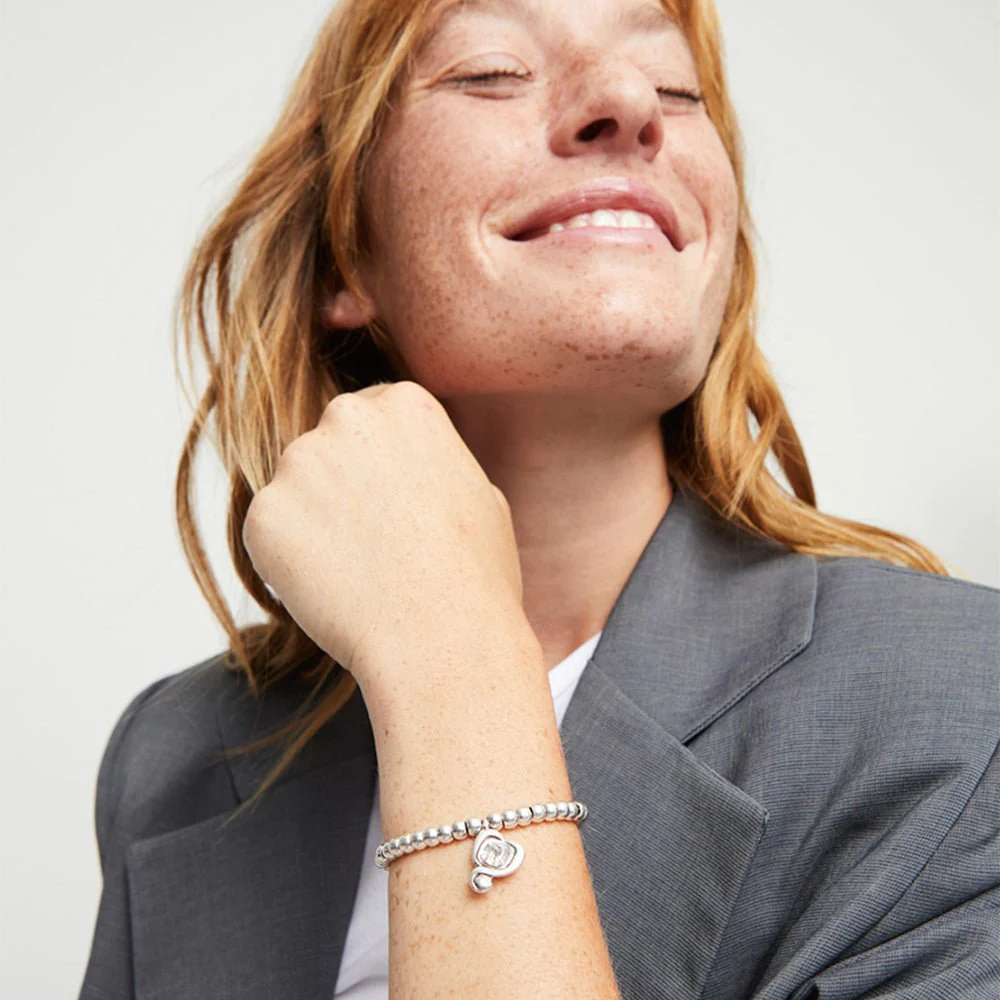 Unode50 Silver Heart Crystal Bracelet - Image 10