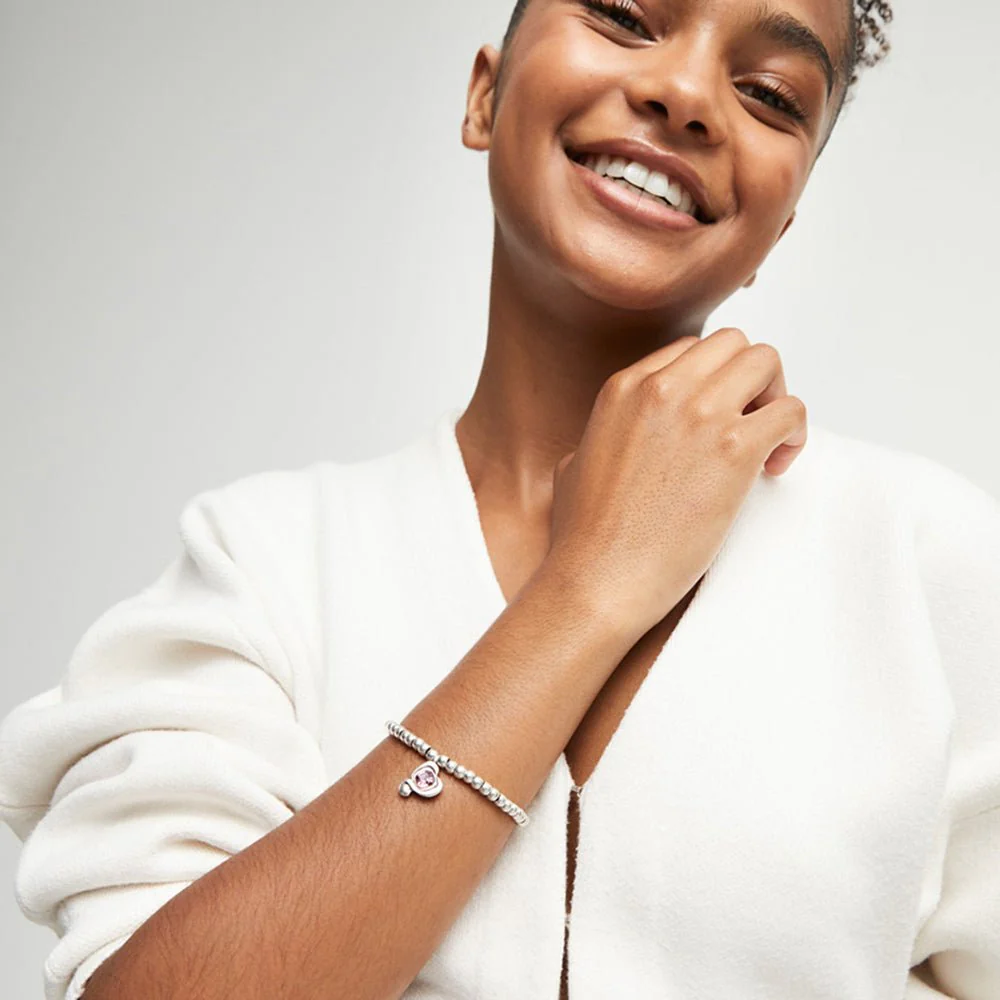 Unode50 Silver Heart Crystal Bracelet - Image 13