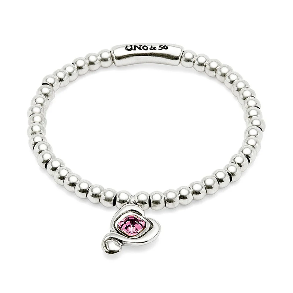 Unode50 Silver Heart Crystal Bracelet - Image 6
