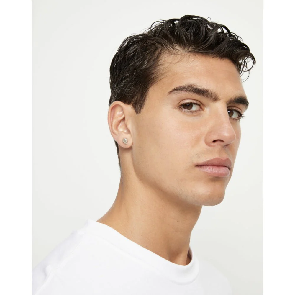 Unode50 Sterling Silver Skull Single Stud Earring - Image 2