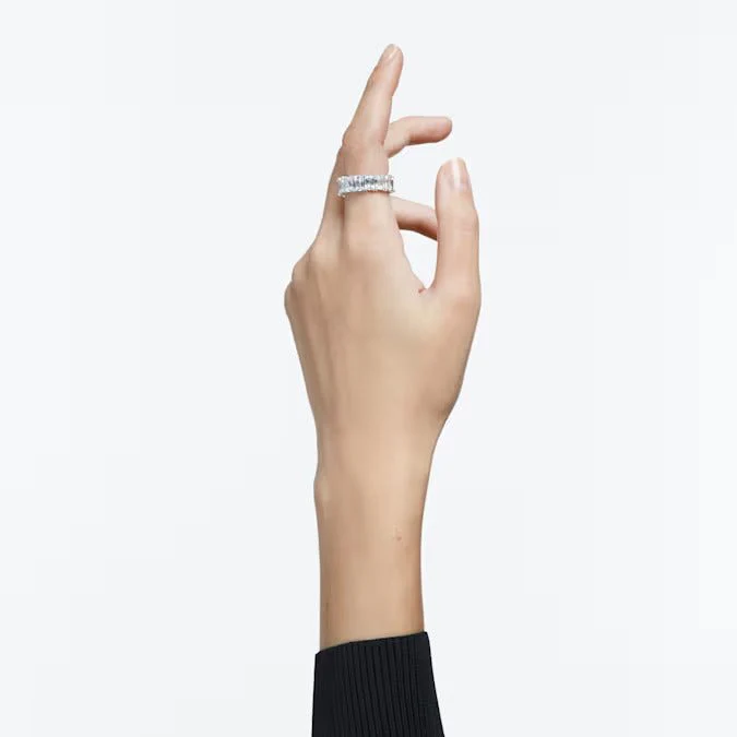 Swarovski Silver Matrix Vittore Wide Ring - Image 4