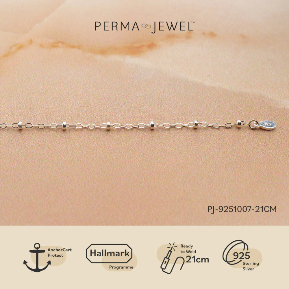 Mococo Welded Forever Silver Anklet - Image 2
